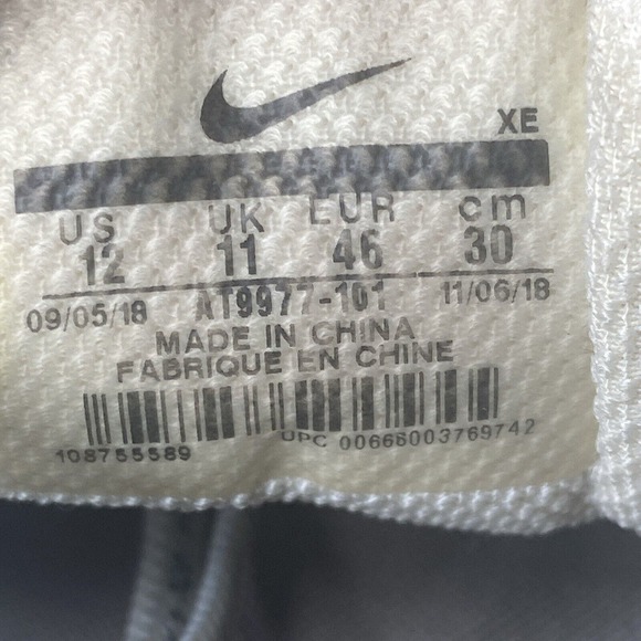 Nike Nathan Bell Air Zoom Pegasus 35 AT9977-101 Gray Running Shoes Men’s Sz 12 - Picture 7 of 11